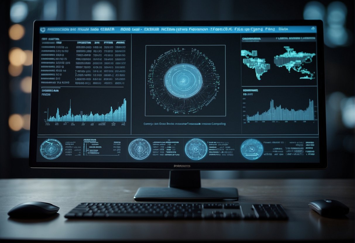 A computer screen displaying digital forensics software analyzing data erasure with advanced forensic analysis techniques