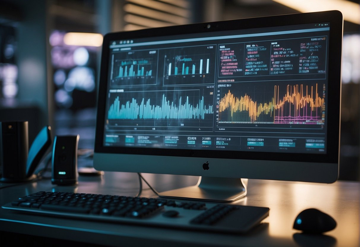 A computer screen displays digital forensics tools and software for data erasure and forensic analysis